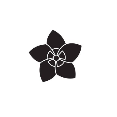 Yasemin siyah vektör kavramı simge. Yasemin düz illüstrasyon, işaret, sembol