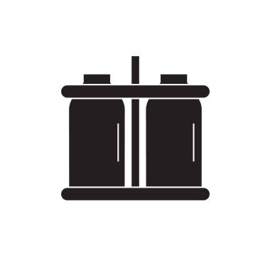 Süt kutuları vektör kavramı simge siyah. Süt illüstrasyon, düz işareti