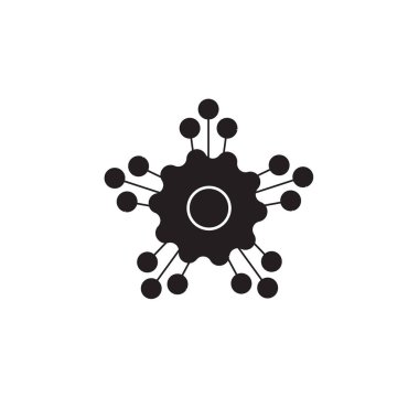 Mimoza siyah vektör kavramı simge. Mimoza düz illüstrasyon işareti