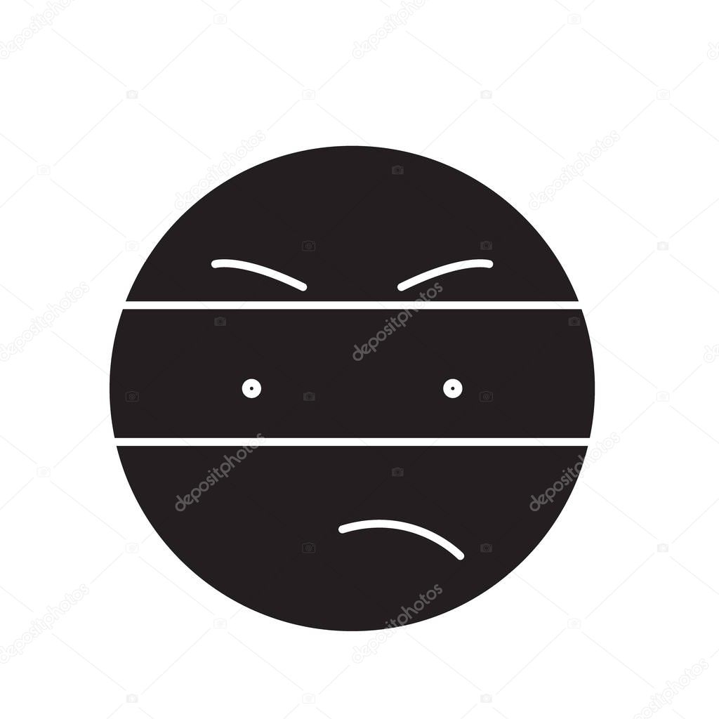 Spy emoji black vector concept icon. Spy emoji flat illustration, sign