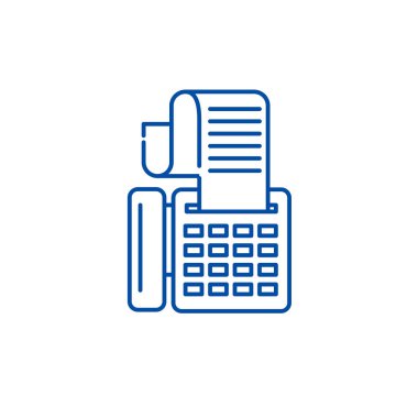 Para Çekme satırı simgesi kavramı. Para düz vektör simgesi, işaret, anahat illüstrasyon.