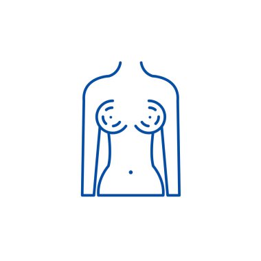 Meme büyütme operasyonu satırı simgesi kavramı. Meme büyütme operasyonu düz vektör simgesi, işaret, anahat illüstrasyon.