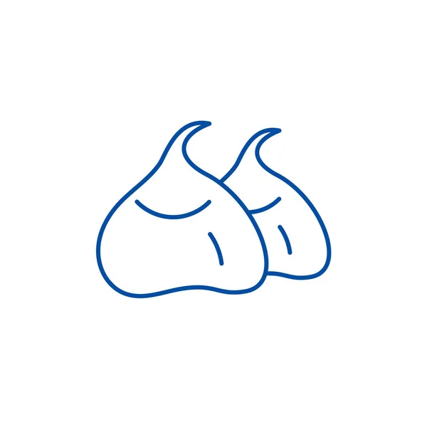 Bean Bag Line Icon Konzept. Bean Bag flaches Vektorsymbol, Zeichen, Umrissillustration. — Stockvektor