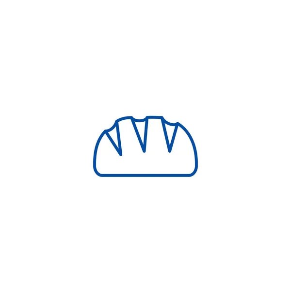 Chléb řádku ikonu koncept. Chléb plochý vektor symbol, znamení, obrys obrázku. — Stockový vektor