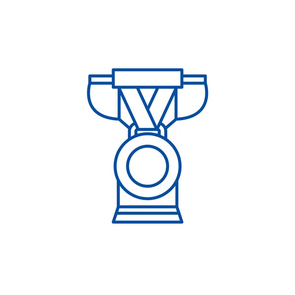 Concepto de icono de línea de premio empresarial. Premio de negocios símbolo de vector plano, signo, esbozo ilustración . — Vector de stock