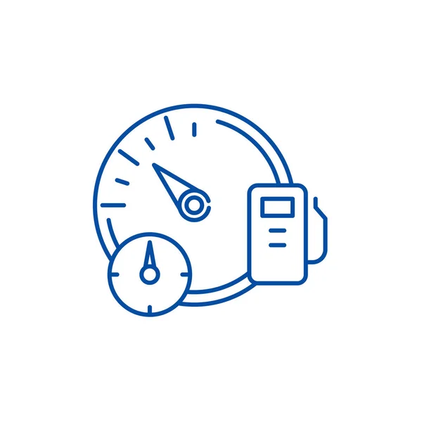 Business Dashboard Line Icon-Konzept. Business-Armaturenbrett flache Vektor-Symbol, Zeichen, Umriss Illustration. — Stockvektor