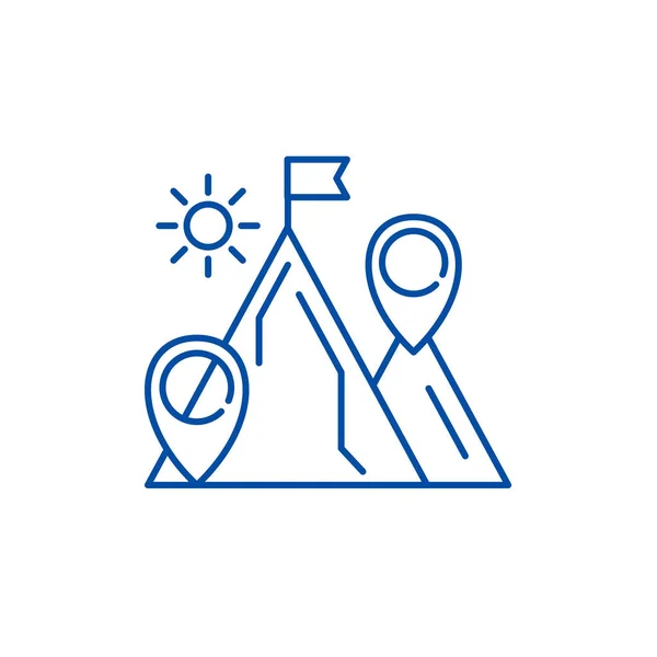 Business Purpose Line Icon Konzept. Geschäftszweck flache Vektor-Symbol, Zeichen, Umriss Illustration. — Stockvektor