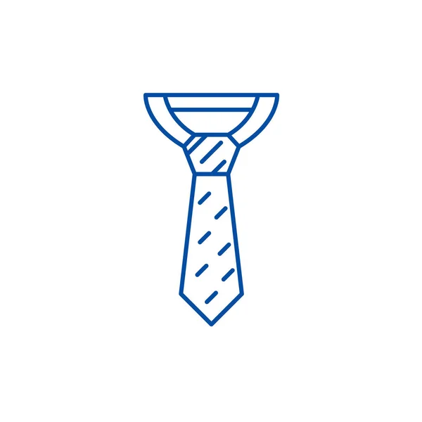Concetto icona linea cravatta business. Cravatta business simbolo vettoriale piatto, segno, illustrazione contorno . — Vettoriale Stock