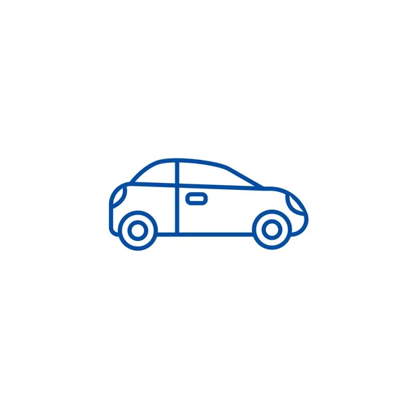 Car, sedan, vehicle line icon concept. Car, sedan, vehicle flat  vector symbol, sign, outline illustration. — Stock Vector