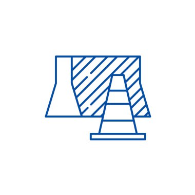 Banliyö işaretleri satır simgesi kavramı. Banliyö işaretleri düz vektör simgesi, işaret, anahat illüstrasyon.