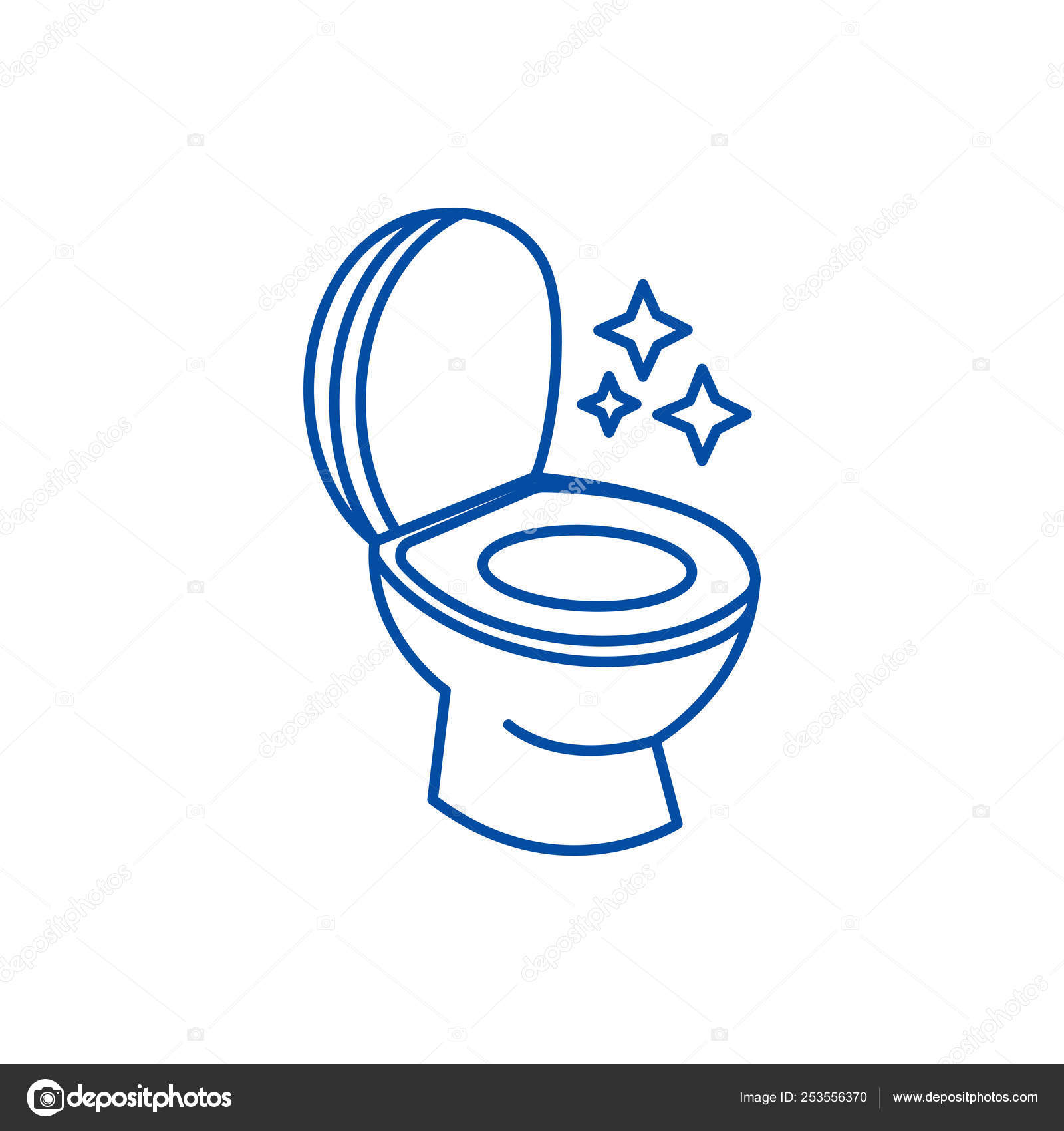 Toilet clean, cleaning service line icon concept. Toilet clean, cleaning  service flat vector symbol, sign, outline illustration. Stock Vector by  ©iconsgraph 253556370, image size:1600x1700