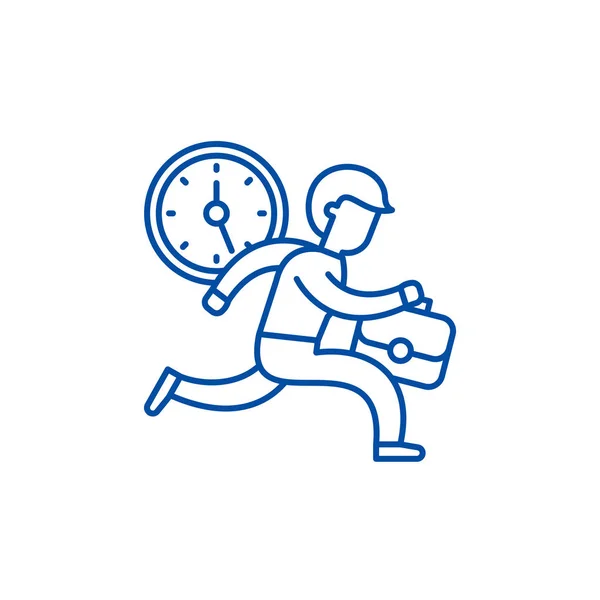 Zeitsystem-Icon-Konzept. Zeitmanagement flache Vektor-Symbol, Zeichen, Umriss Illustration. — Stockvektor