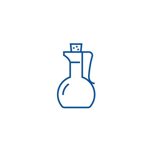 Vinaigre, concept d'icône de ligne de sauce. Vinaigre, symbole vectoriel plat sauce, signe, illustration de contour . — Image vectorielle