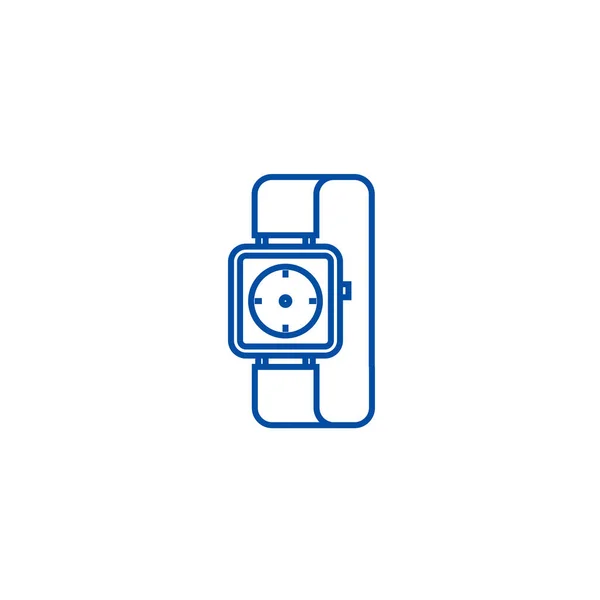 Watch csukló sor ikon koncepció. Watch csukló lapos vektor szimbólum, jel, szerkezeti ábra. — Stock Vector
