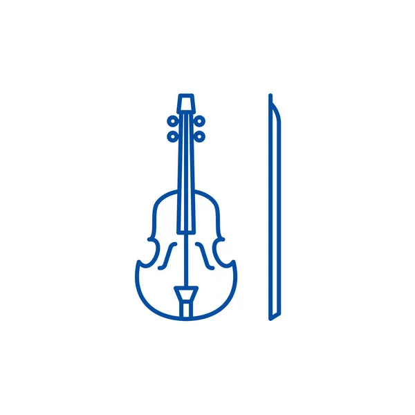 Violin line ikonen koncept. Violin platt vektor symbol, underteckna, disposition illustration. — Stock vektor