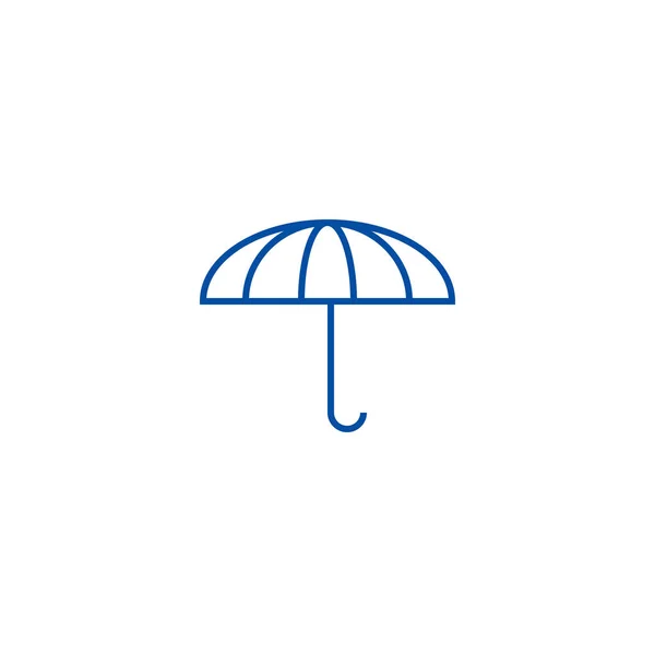 Umbrella line icon concept. Umbrella flat  vector symbol, sign, outline illustration. — Stock Vector