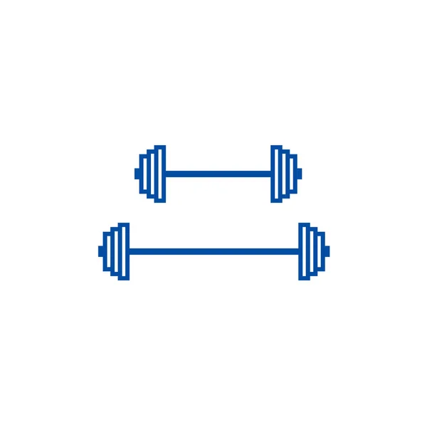 Concept d'icône de ligne de poids. Poids symbole vectoriel plat, signe, illustration de contour . — Image vectorielle