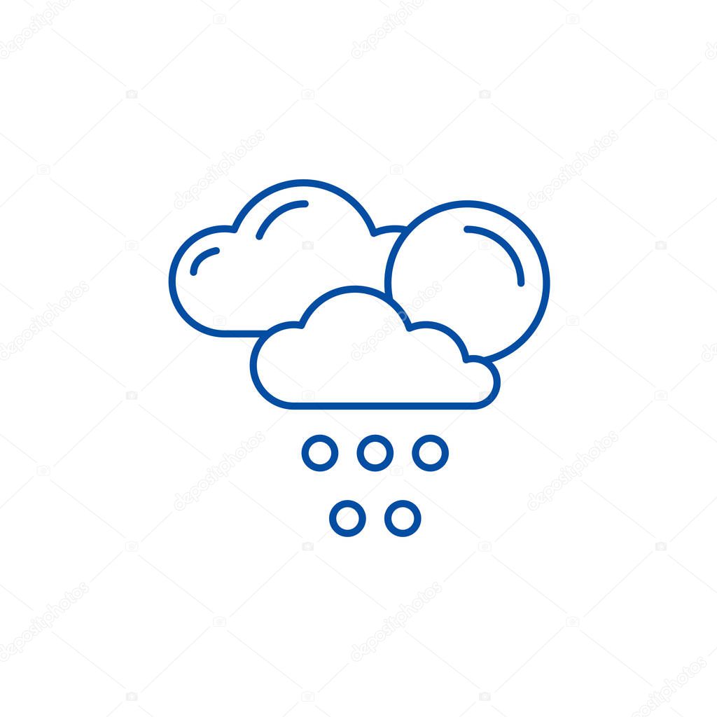 Weather forecast line icon concept. Weather forecast flat  vector symbol, sign, outline illustration.