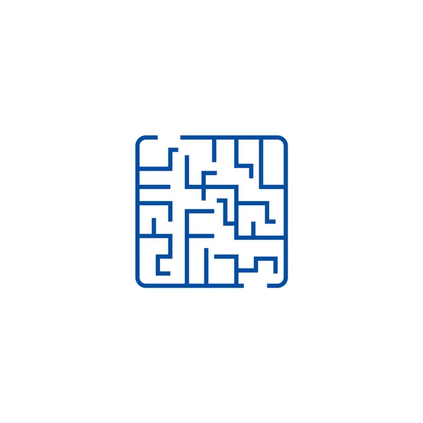 Labyrinth line ikonen koncept. Labyrint platt vektor symbol, underteckna, disposition illustration. — Stock vektor