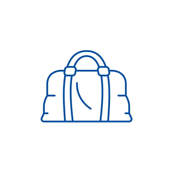Δερμάτινη τσάντα γραμμή εικονίδιο έννοια. Δερμάτινη τσάντα επίπεδη διάνυσμα σύμβολο, σημάδι, απεικόνιση της διάρθρωσης. — Διανυσματικό Αρχείο