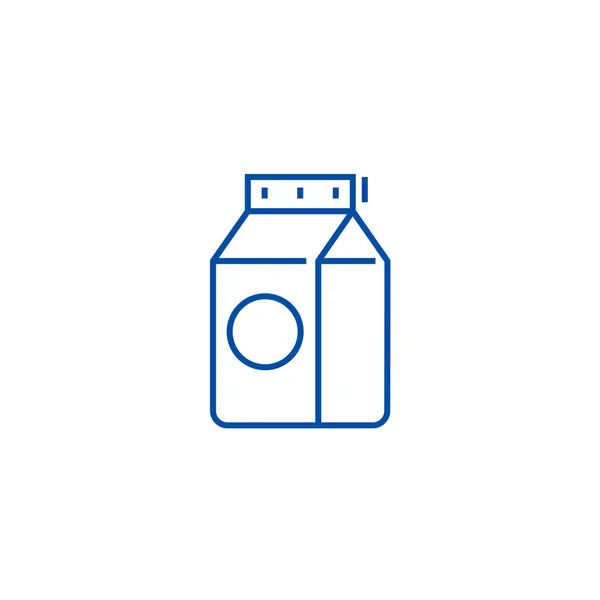 Concept d'icône de ligne de lait. Vecteur plat de lait symbole, signe, illustration de contour . — Image vectorielle