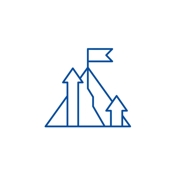 Concepto de icono de línea de motivación. Motivación vector plano símbolo, signo, esquema ilustración . — Vector de stock