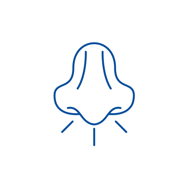 Orr ikon koncepciójában. Orra lapos vektor szimbólum, jel, szerkezeti ábra. — Stock Vector