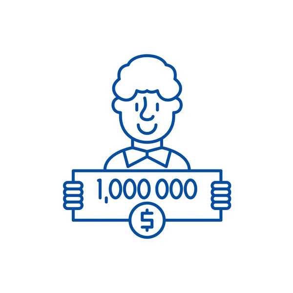 Egymillió dollárt ikon koncepciójában. Egymillió dollár-lapos vektor szimbólum, jel, szerkezeti ábra. — Stock Vector