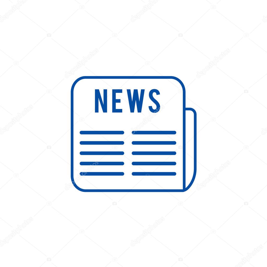 News line icon concept. News flat  vector symbol, sign, outline illustration.