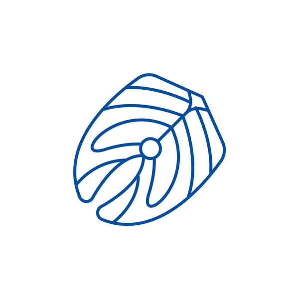 Fisch Filet Line Icon-Konzept. Fischfilet flache Vektor-Symbol, Zeichen, Umriss Illustration. — Stockvektor