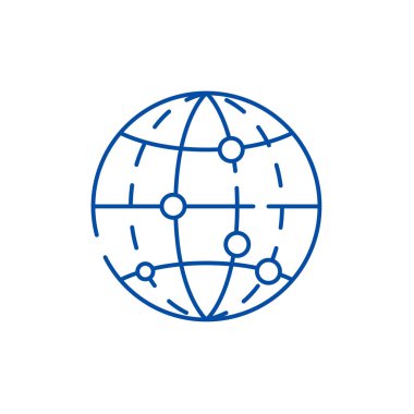 Genel veri şifreleme satırı simgesi kavramı. Genel veri şifreleme düz vektör simgesi, işaret, anahat illüstrasyon.