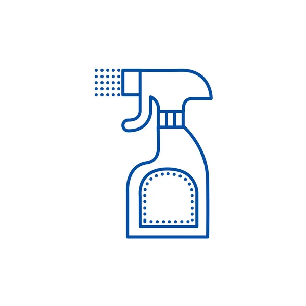 Foggy spray bottle line icon concept. Foggy spray bottle flat  vector symbol, sign, outline illustration. — Stock Vector