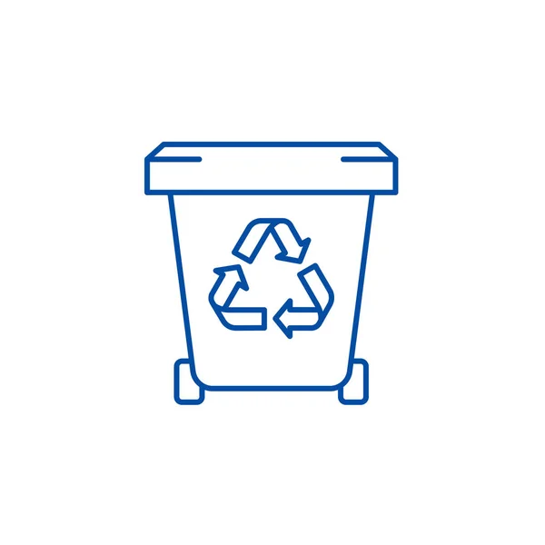 Garbage storage line icon concept. Garbage storage flat  vector symbol, sign, outline illustration. — Stock Vector