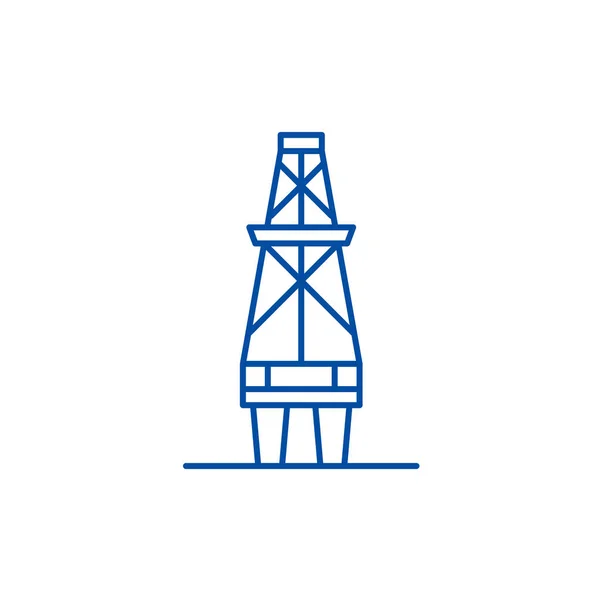 Koncepcja ikonę linii produkcji paliwa. Paliwa produkcji płaskich wektor symbol, znak, ilustracja kontur. — Wektor stockowy