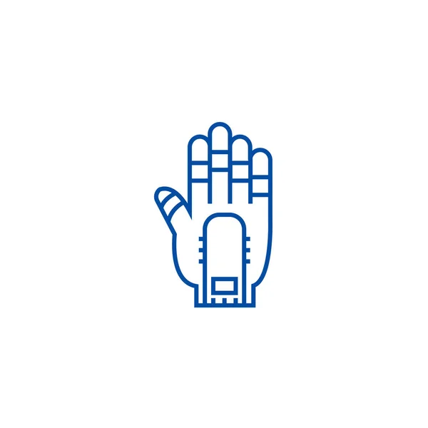 Hand manipulator line ikonen koncept. Hand manipulator platt vektor symbol, underteckna, disposition illustration. — Stock vektor