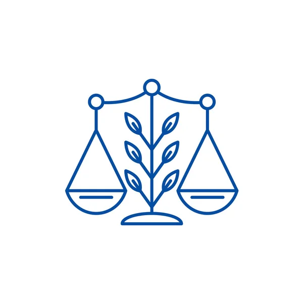 Crescente concetto di icona della linea di legge. Legge crescente piatto simbolo vettoriale, segno, illustrazione contorno . — Vettoriale Stock