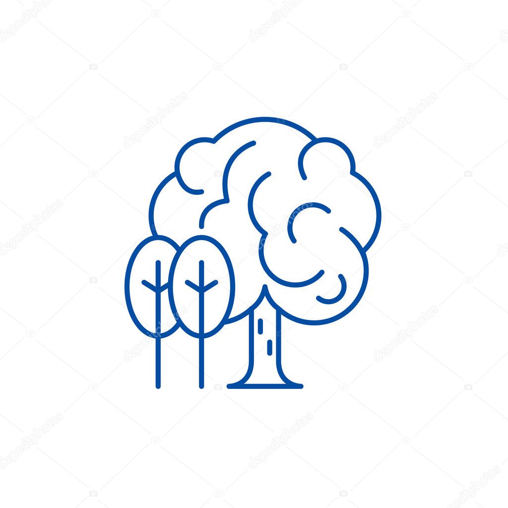 Grove line icon concept. Grove flat  vector symbol, sign, outline illustration.
