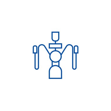 Nargile illüstrasyon satırı simgesi kavramı. Nargile illüstrasyon düz vektör simgesi, işaret, anahat illüstrasyon.