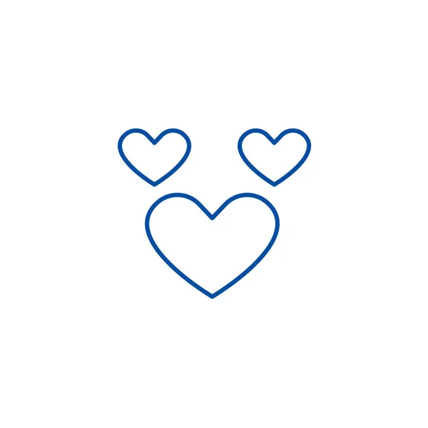 Concepto de icono de línea cardíaca. Corazón símbolo de vector plano, signo, esbozo ilustración . — Vector de stock