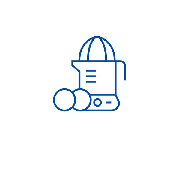 Juice squeezer line icon concept. Juice squeezer plat vecteur symbole, signe, illustration de contour . — Image vectorielle