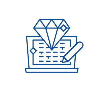 Kod geliştirme satırı simgesi kavramı. Kod geliştirme düz vektör simgesi, işaret, anahat illüstrasyon.