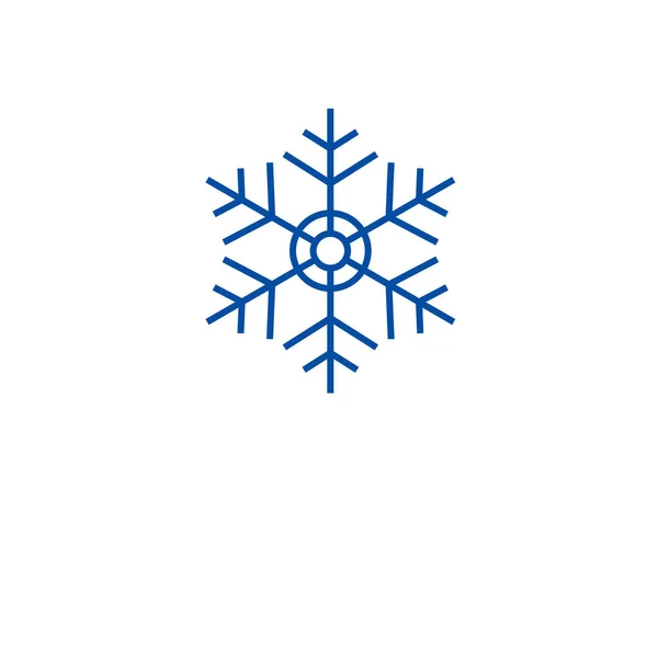 Navidad copo de nieve concepto de icono de línea. Navidad copo de nieve vector plano símbolo, signo, esquema ilustración . — Vector de stock