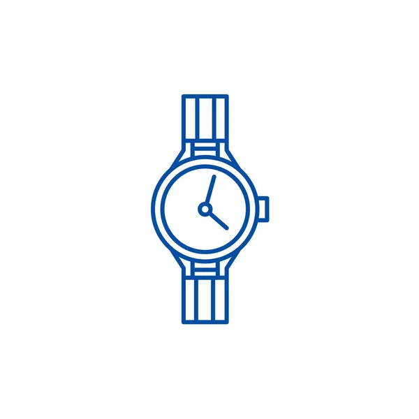 Concept d'icône de ligne de chronomètre. Chronomètre plat vecteur symbole, signe, illustration de contour . — Image vectorielle