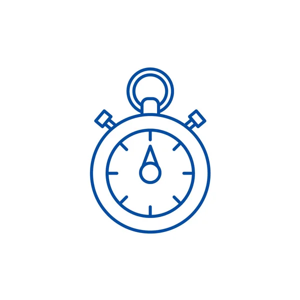 Chronoscope line icon concept. Chronoscope flat  vector symbol, sign, outline illustration. — Stock Vector