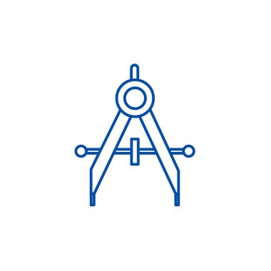 Bölücüler satırı simgesi kavramı. Bölücüler düz vektör simgesi, işaret, anahat illüstrasyon.