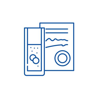 Doktorların randevu hattı simgesi kavramı. Doktorlar randevu düz vektör simgesi, işaret, anahat illüstrasyon.