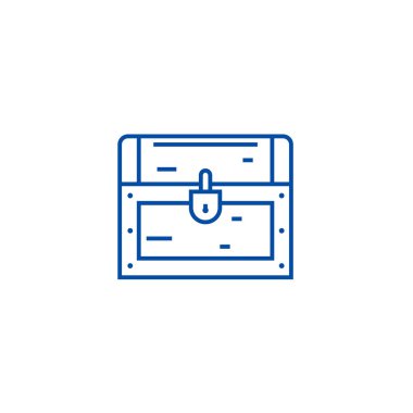 Dower göğüs satırı simgesi kavramı. Dower göğüs düz vektör simgesi, işaret, anahat illüstrasyon.