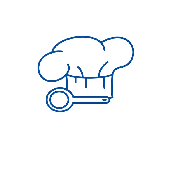 Concept d'icône de ligne de temps de cuisson. Temps de cuisson symbole vectoriel plat, signe, illustration de contour . — Image vectorielle