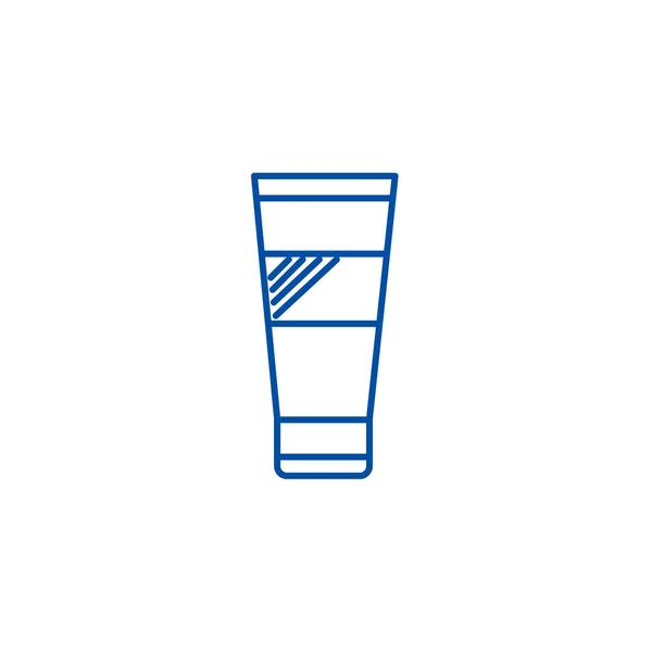 Crème lijn pictogram concept. Crème platte vector symbool, teken, overzicht illustratie. — Stockvector
