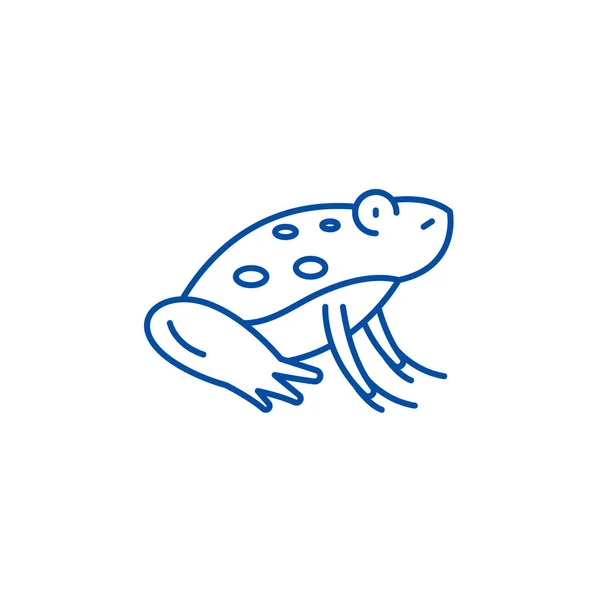 Симпатичная иконка лягушки. Символ плоского вектора лягушки, знак, набросок . — стоковый вектор